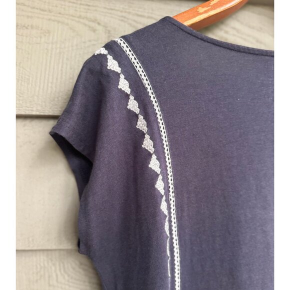 Pure Jill Embroidered Cap Sleeve Dress XS Petite - Picture 6 of 10